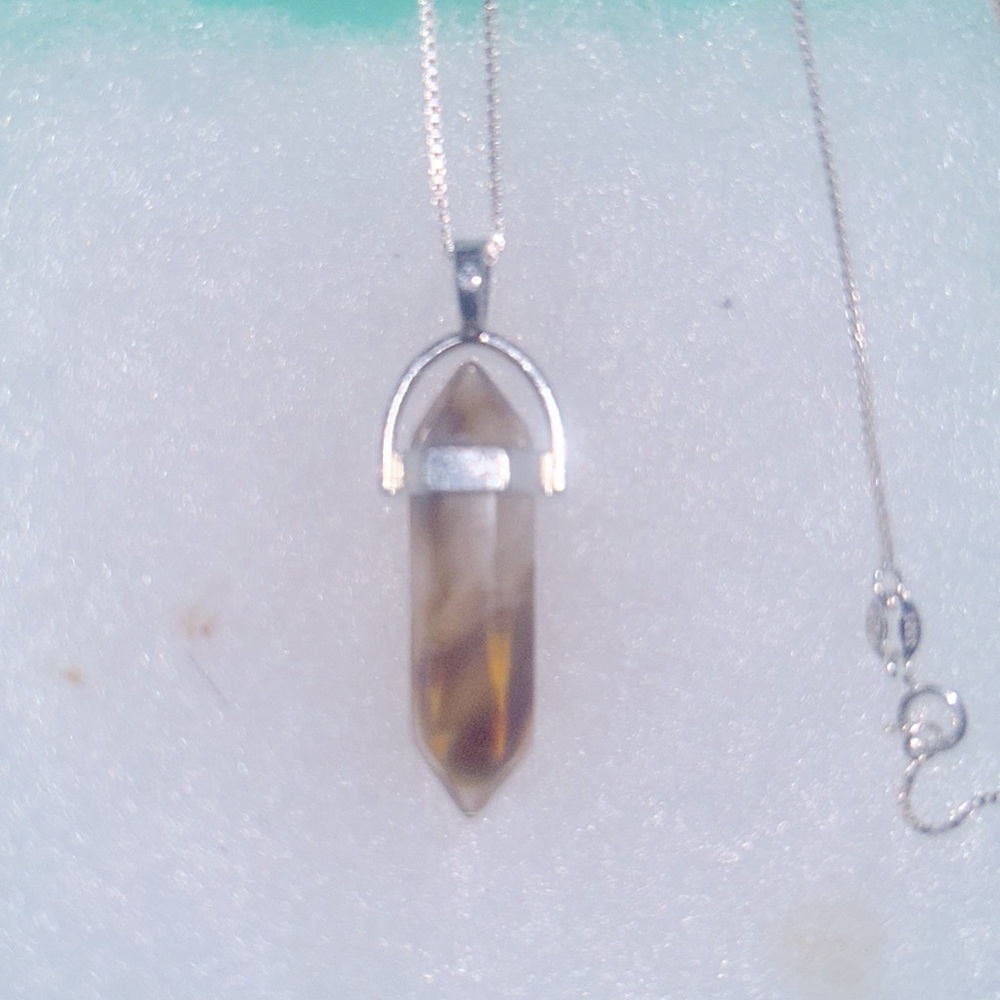Montana Moss Agate Sterling Silver 16” Necklace